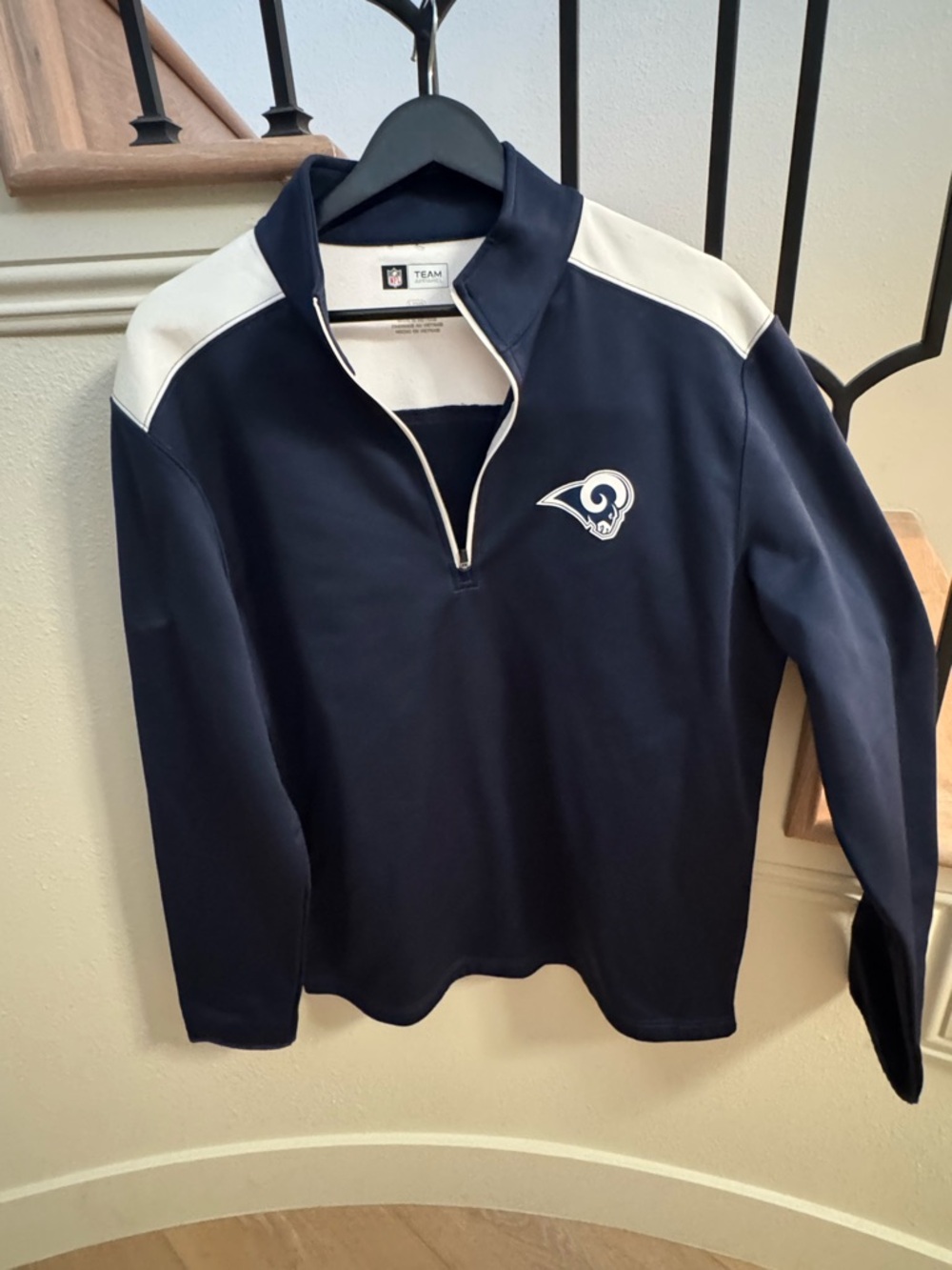 NFL Team Apparel Navy & White Pullover Jacket